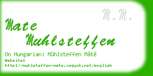 mate muhlsteffen business card