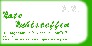 mate muhlsteffen business card